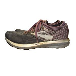 Brooks Ricochet Running Sneakers Womens Sz 9 B Black Gray Arctic Dust Mesh Shoes